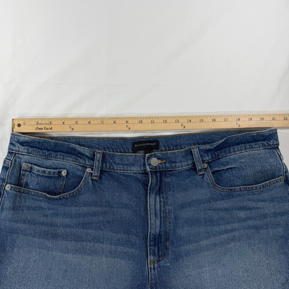 Banana Republic Womens Medium Wash Denim Shorts Size 20 Blue Stretch Jean Shorts - Picture 7 of 7